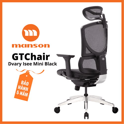 'Ghế Công Thái Học Ergonomic GTChair I-See M Lưng Đen - Lưới Đen' 'Ghe Cong Thai Hoc Ergonomic GTChair I-See M Lung Den - Luoi Den'